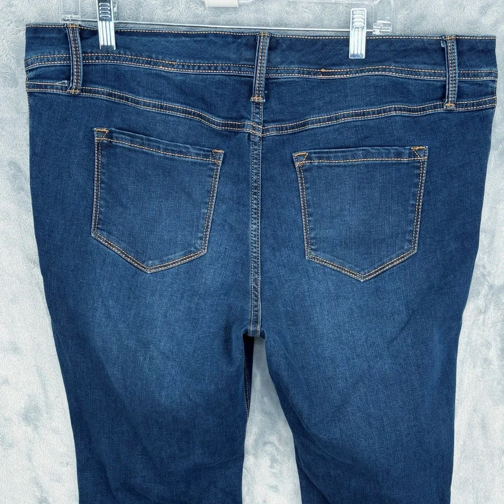 Torrid Womens 18S (Fits 38x28) Luxe‎ Slim Boot Super Stretch Dark Wash Denim